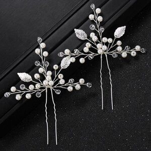 Pack of 2 Hand Beaded Bridal Hair Pins Wedding Hair Pins